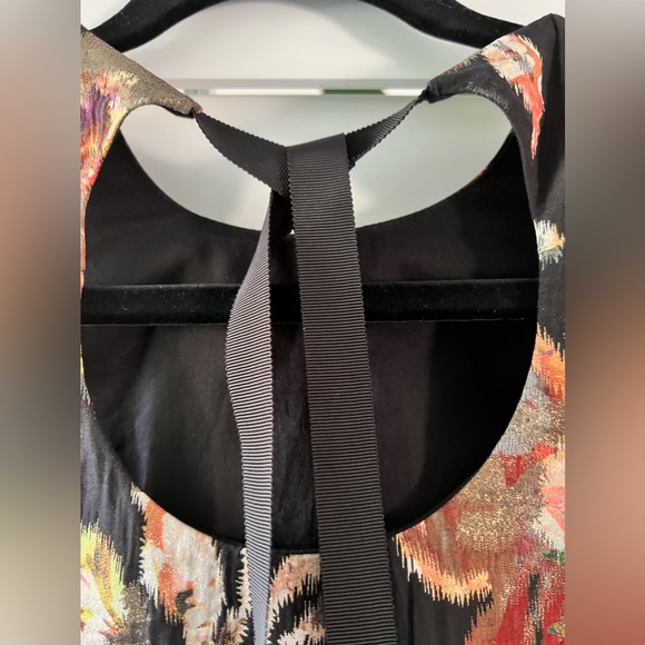 ANTHROPOLOGIE Leifsdottir “Adelita” Brocade Floral Metallic Dress, Size 6 - Picture 8 of 15